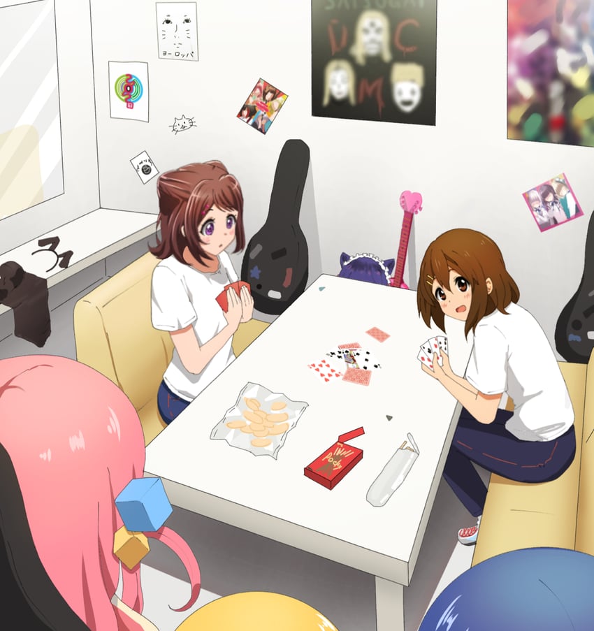 gotoh hitori, suzumiya haruhi, hirasawa yui, ijichi nijika, yamada ryo, and 12 more (bang dream! and 6 more) drawn by poa_mellhen