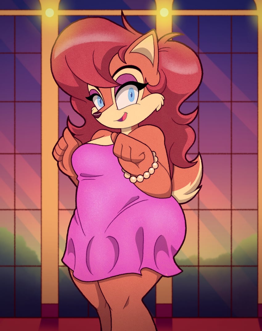 sally acorn (sonic) drawn by tonyneely