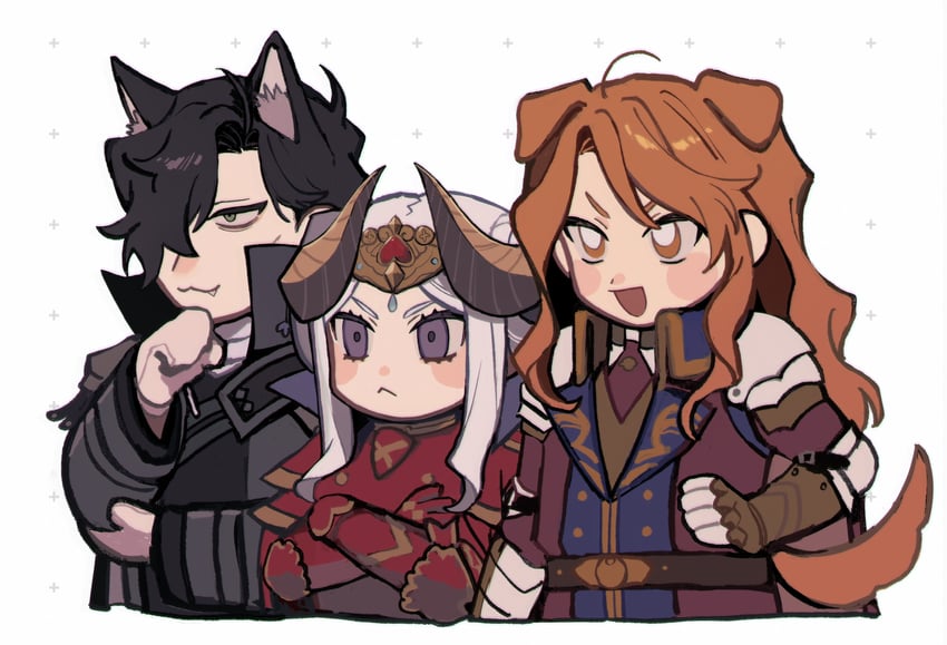 edelgard von hresvelg, hubert von vestra, and ferdinand von aegir (fire emblem and 1 more) drawn by c4vknggjci51182