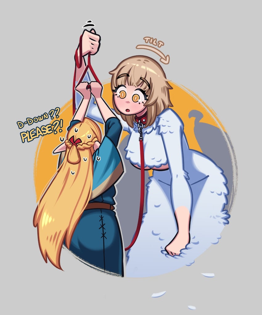 marcille donato and falin touden (dungeon meshi) drawn by loen