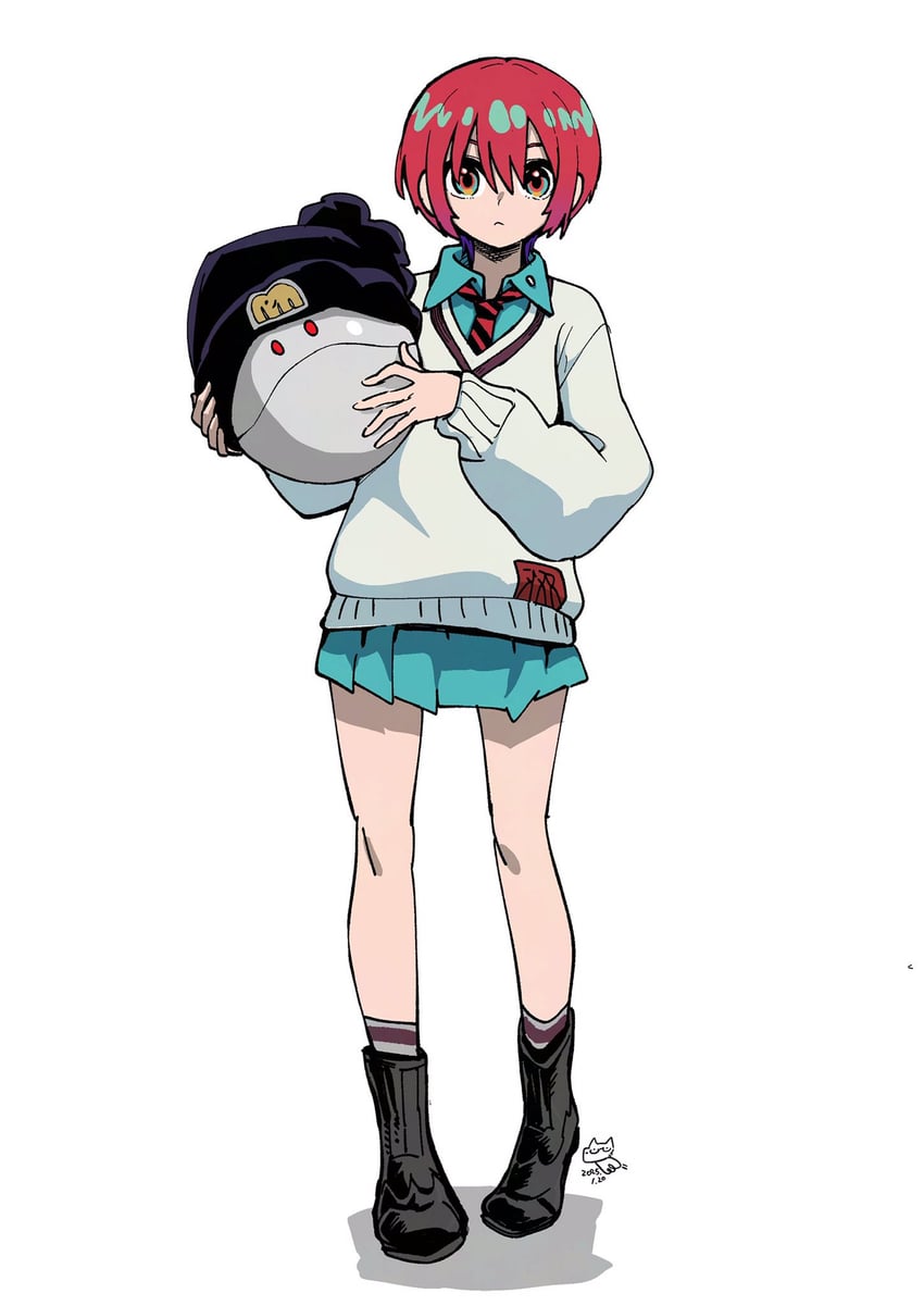 amate yuzuriha and haro (gundam and 1 more) drawn by gouta_(nagishiro6624)