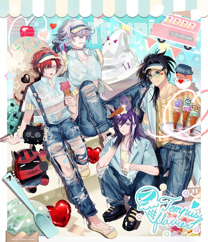 gavis bettel, machina x flayon, banzoin hakka, josuiji shinri, phantom, and 5 more (holostars and 1 more) drawn by crown_(artist)