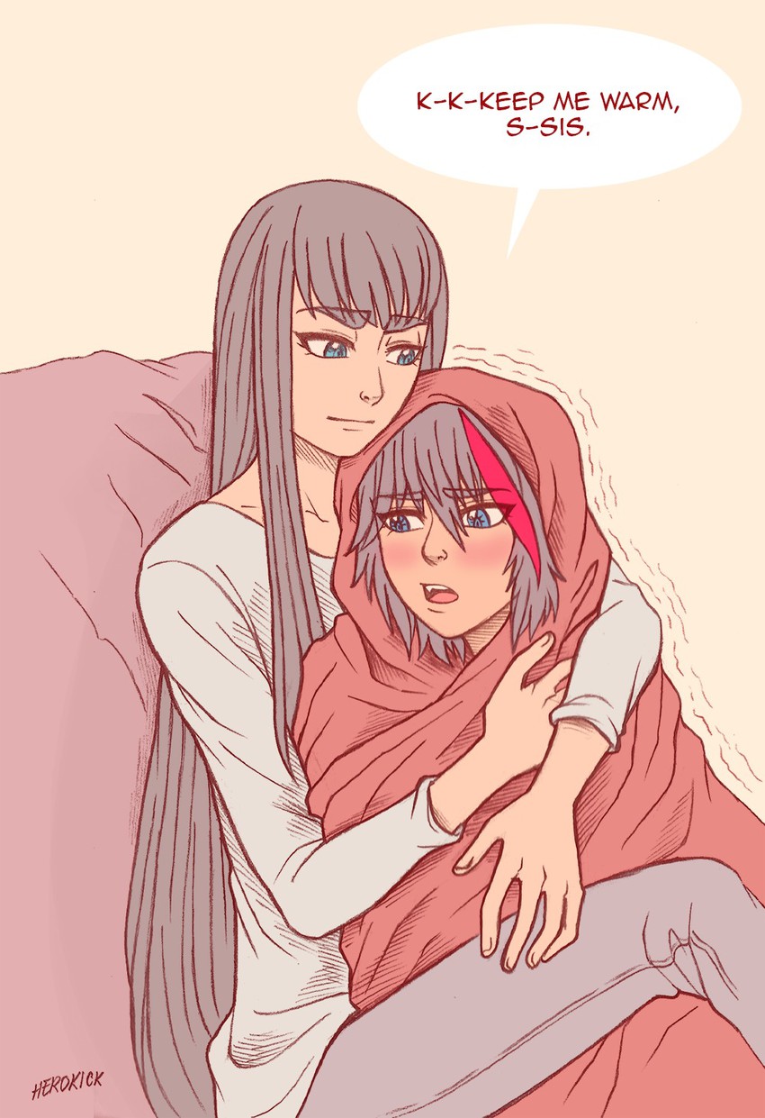 matoi ryuuko and kiryuuin satsuki (kill la kill) drawn by herokick