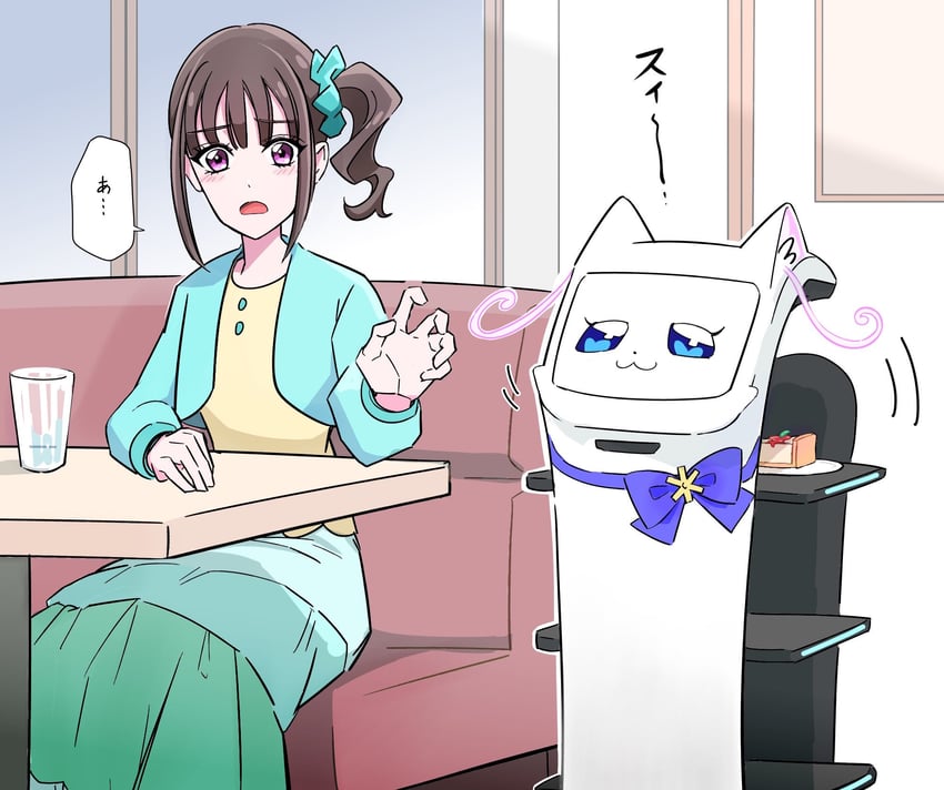 nekoyashiki yuki, nekoyashiki mayu, and bellabot (precure and 2 more) drawn by dosibutyou