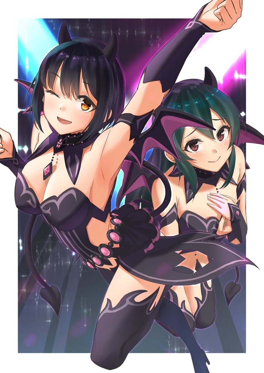 takafuji kako and ohishi izumi (idolmaster and 3 more) drawn by kaiso_(kaisooekaki)