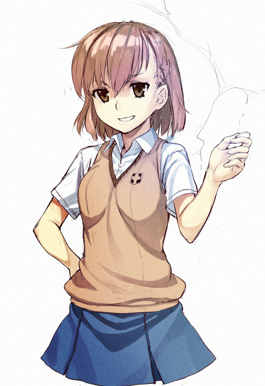 misaka mikoto (toaru majutsu no index and 1 more) drawn by jinyuan712