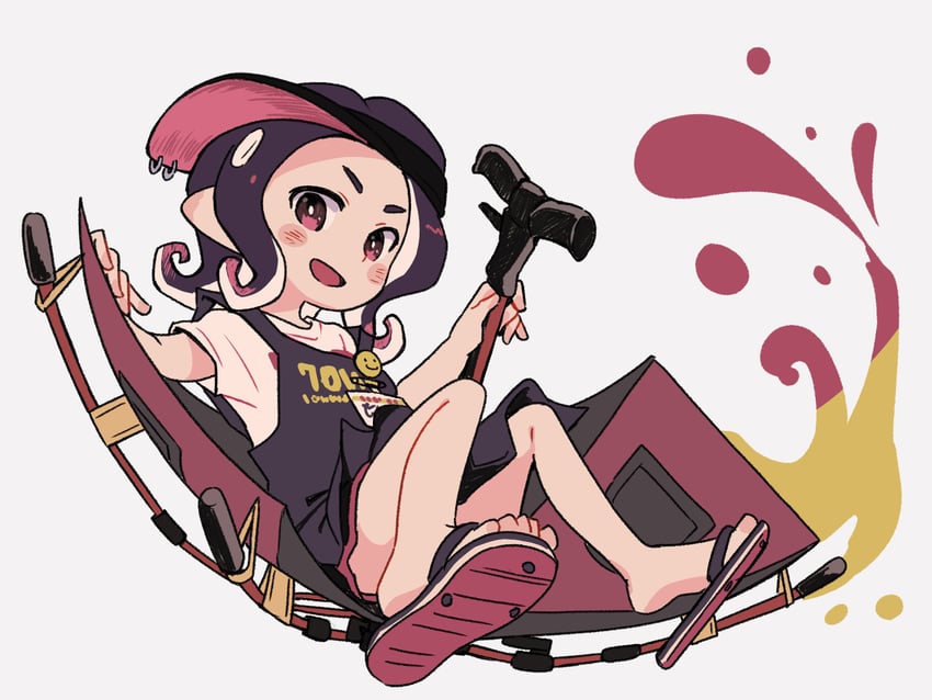 octoling player character and octoling girl (splatoon) drawn by rechain