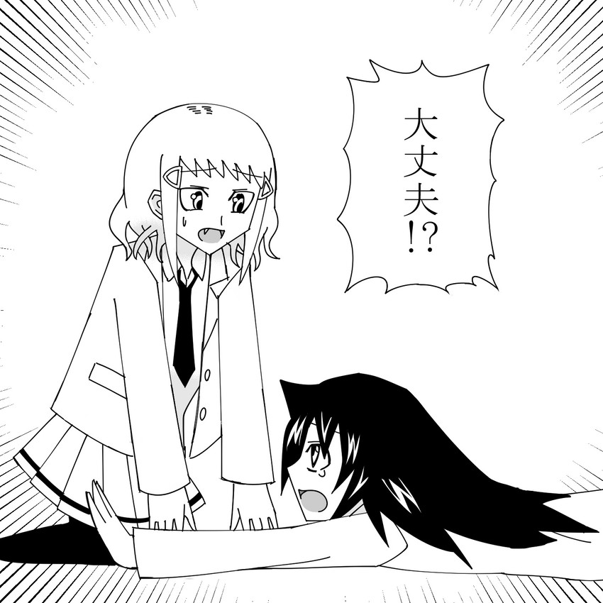 kuroki tomoko and minami koharu (watashi ga motenai no wa dou kangaetemo omaera ga warui!) drawn by fantaseafood