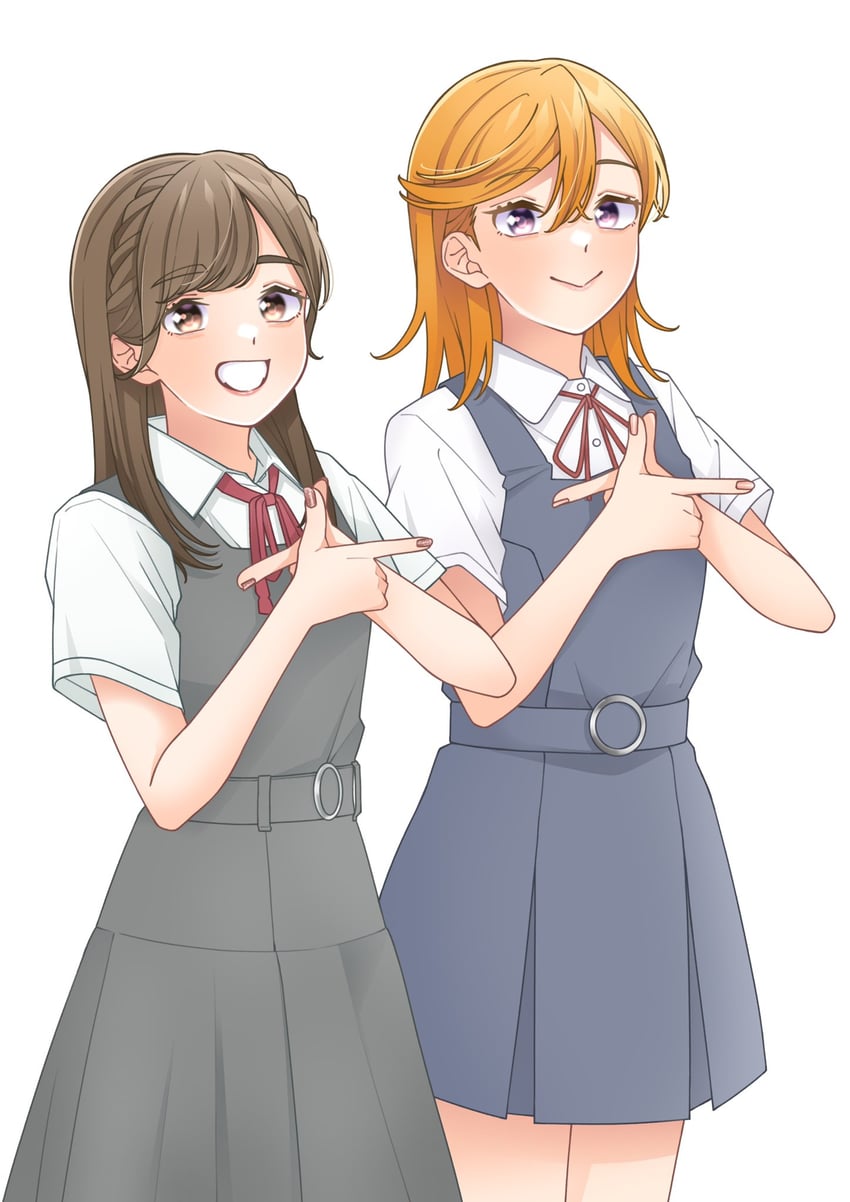 shibuya kanon and date sayuri (love live! and 2 more) drawn by wabe417