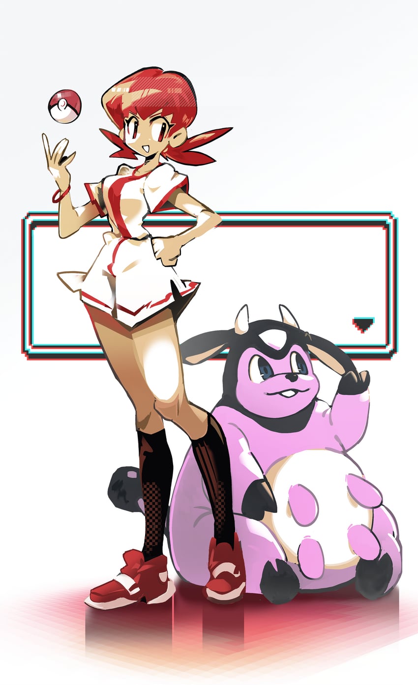 whitney and miltank (pokemon and 1 more) drawn by shakeeeeeeeee