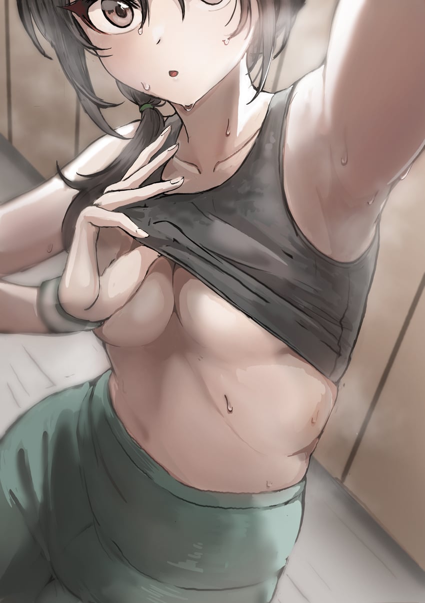 trainer and aoki kei (idolmaster and 1 more) drawn by ushimochi