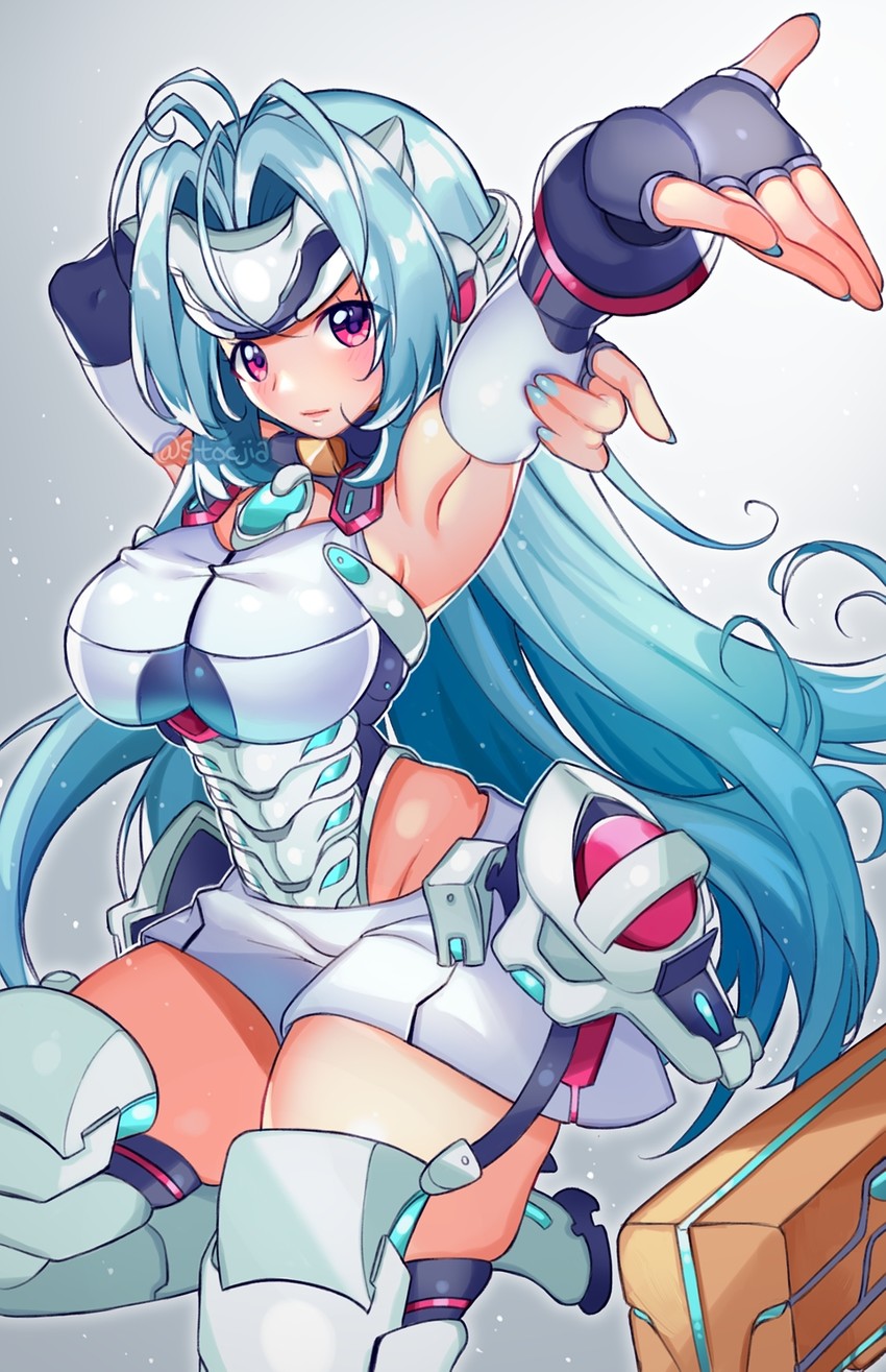 kos-mos and kos-mos re: (xenoblade chronicles and 2 more) drawn by yagi_(kyuhyun)