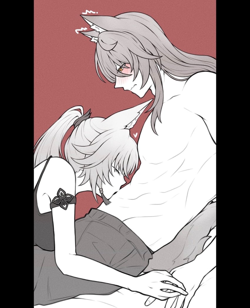 feixiao and jiaoqiu (honkai and 1 more) drawn by kosame_0229