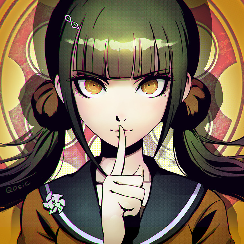harukawa maki (danganronpa and 1 more) drawn by qosic