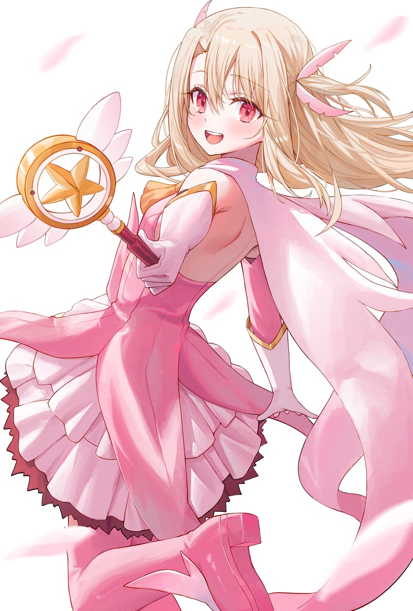 illyasviel von einzbern, prisma illya, and magical ruby (fate and 1 more) drawn by kaze_22