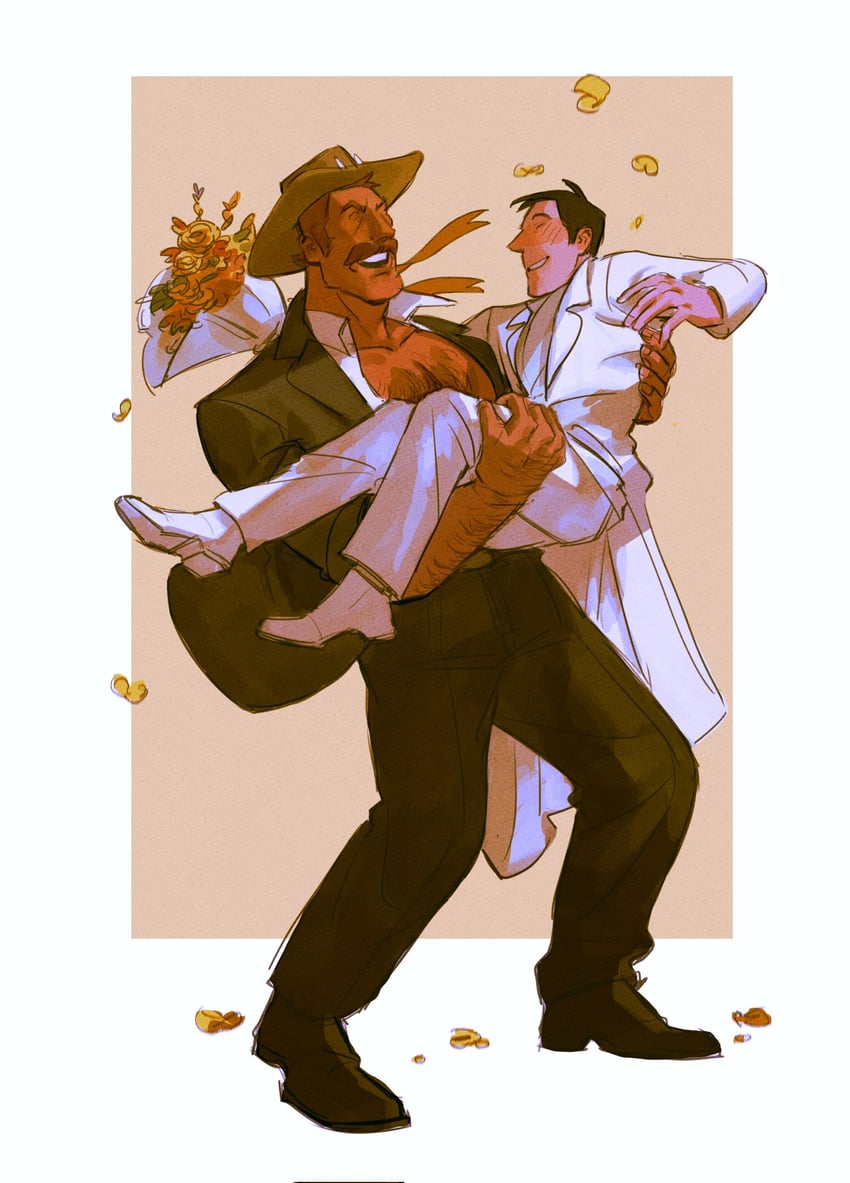 saxton hale and mr. bidwell (team fortress 2) drawn by citrus0lemon