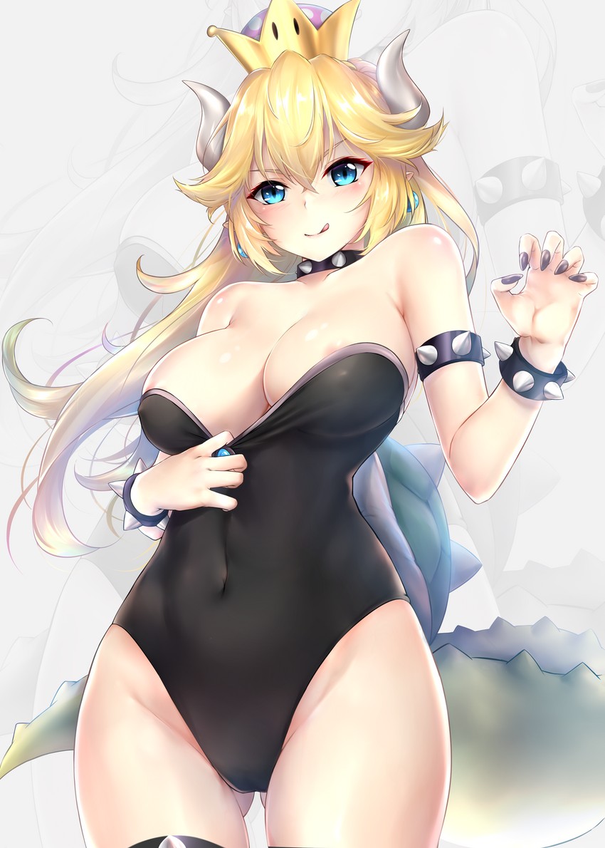 bowsette (mario and 1 more) drawn by rei_kun