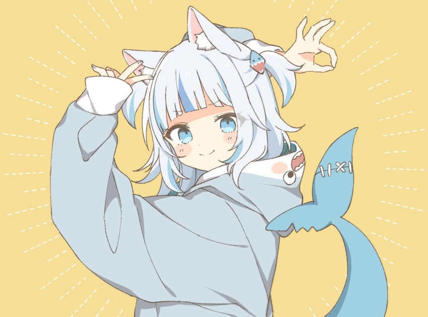 gawr gura (hololive and 2 more) drawn by shouu-kun