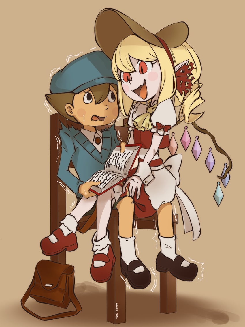 flandre scarlet and luke triton (touhou and 1 more) drawn by carumikoto