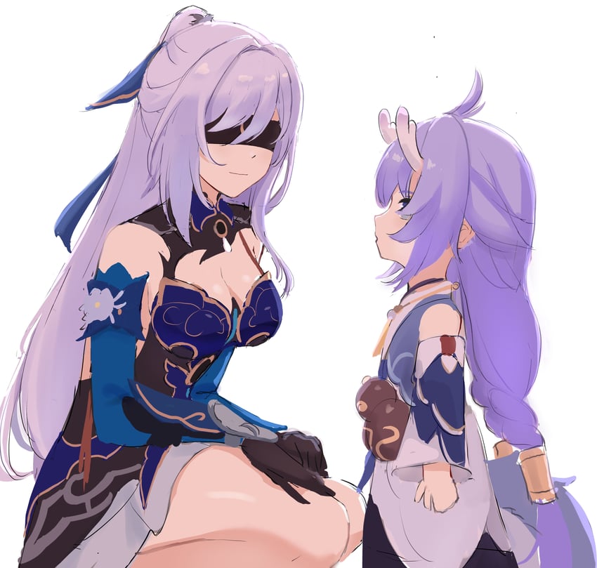 jingliu and bailu (honkai and 1 more) drawn by taiko_bo