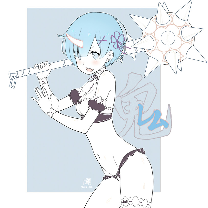 rem (re:zero kara hajimeru isekai seikatsu) drawn by dan_(kumadan)