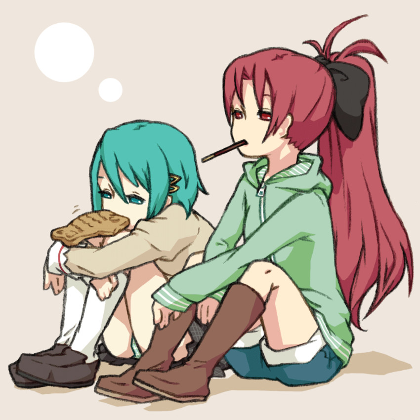 miki sayaka and sakura kyoko (mahou shoujo madoka magica) drawn by yamarisu_(ymrs)