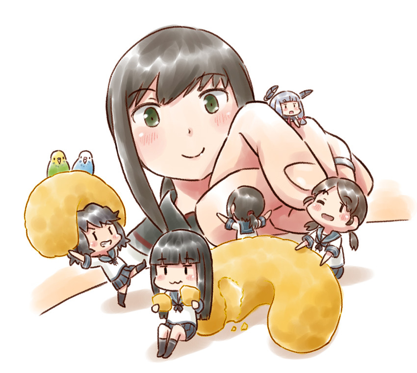 fubuki, murakumo, hatsuyuki, miyuki, fubuki kai ni, and 2 more (kantai collection) drawn by karasu_(naoshow357)