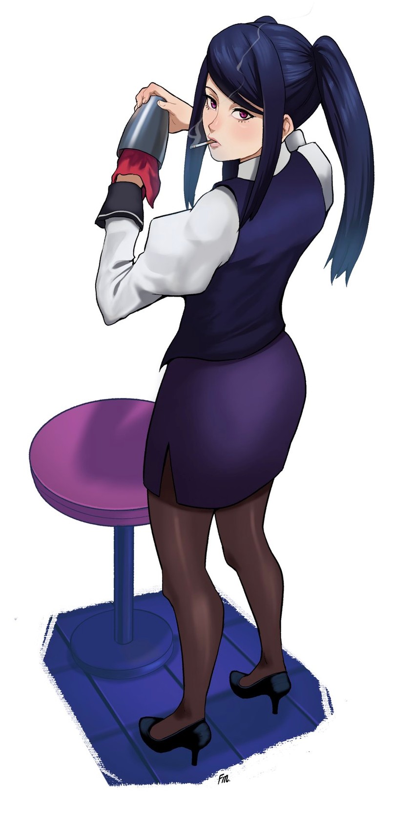 jill stingray (va-11 hall-a) drawn by francisco_mon