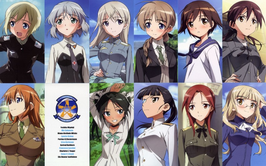 sanya v. litvyak, eila ilmatar juutilainen, miyafuji yoshika, erica hartmann, gertrud barkhorn, and 6 more (world witches series and 1 more) drawn by takamura_kazuhiro