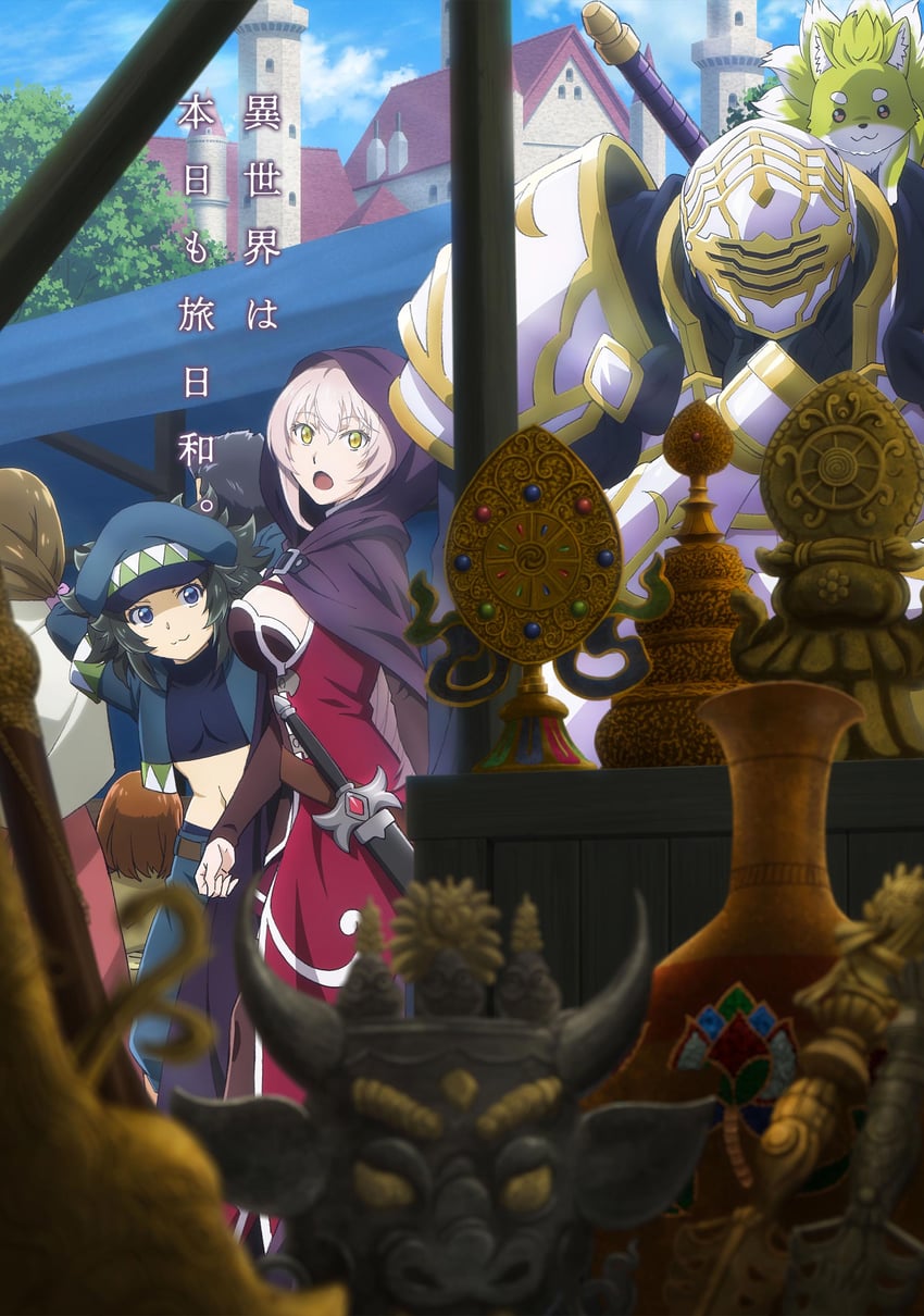 ariane glenys maple, ponta, chiyome, and arc lalatoya (gaikotsu kishi-sama tadaima isekai e odekake-chuu)