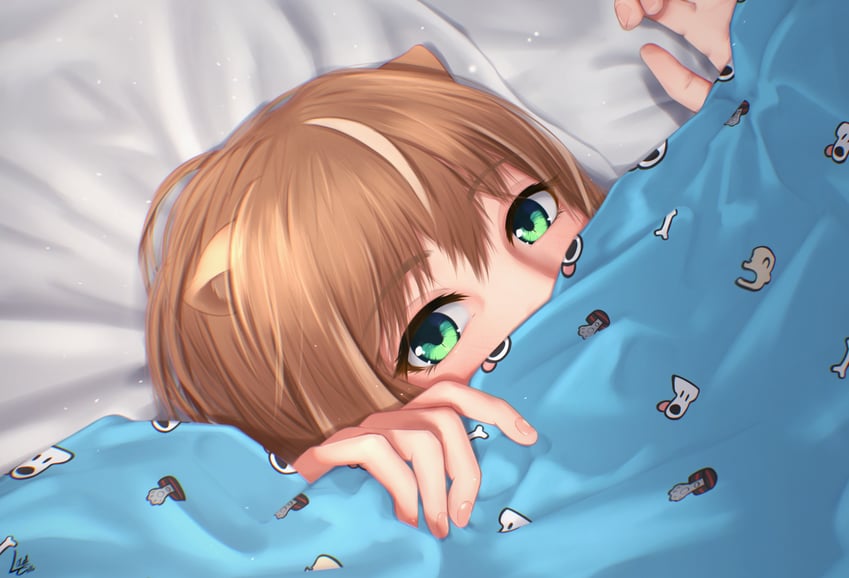 ayunda risu, listener, and hoso-inu (hololive and 1 more) drawn by local_catto