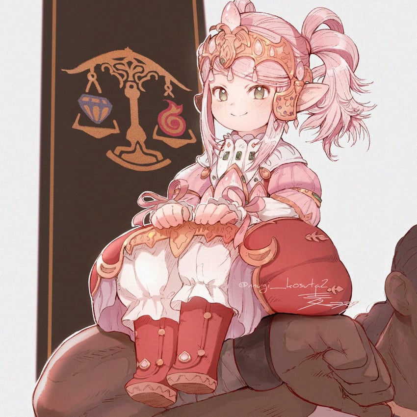 nanamo ul namo and raubahn aldynn (final fantasy and 1 more) drawn by mugi_kosuta