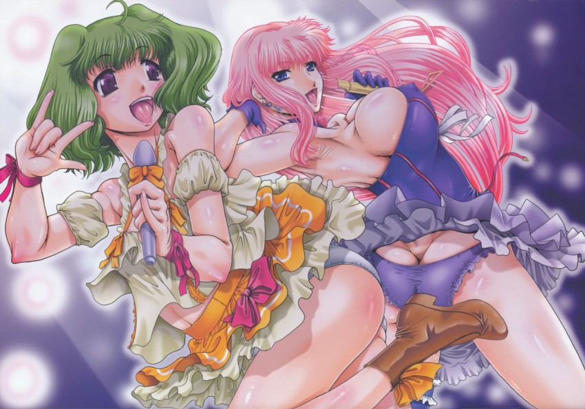 sheryl nome and ranka lee (macross and 1 more) drawn by type_90_(daihon'ei)