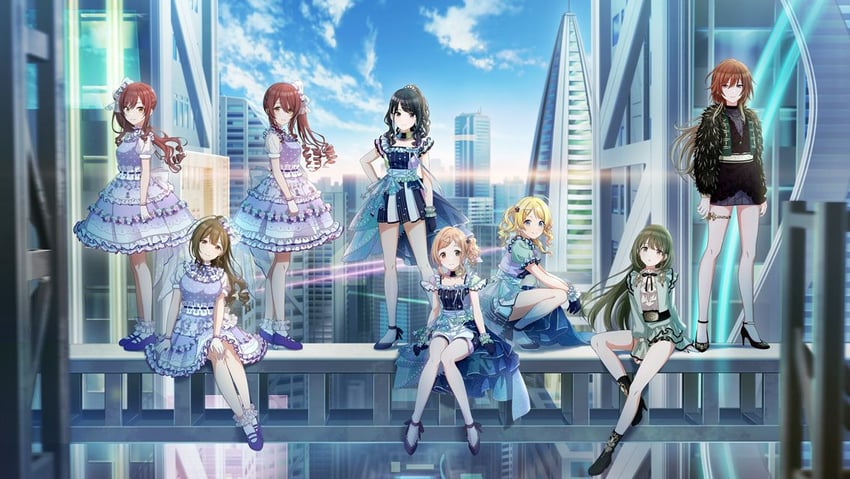 hachimiya meguru, osaki amana, kuwayama chiyuki, sakuragi mano, osaki tenka, and 3 more (idolmaster and 1 more)