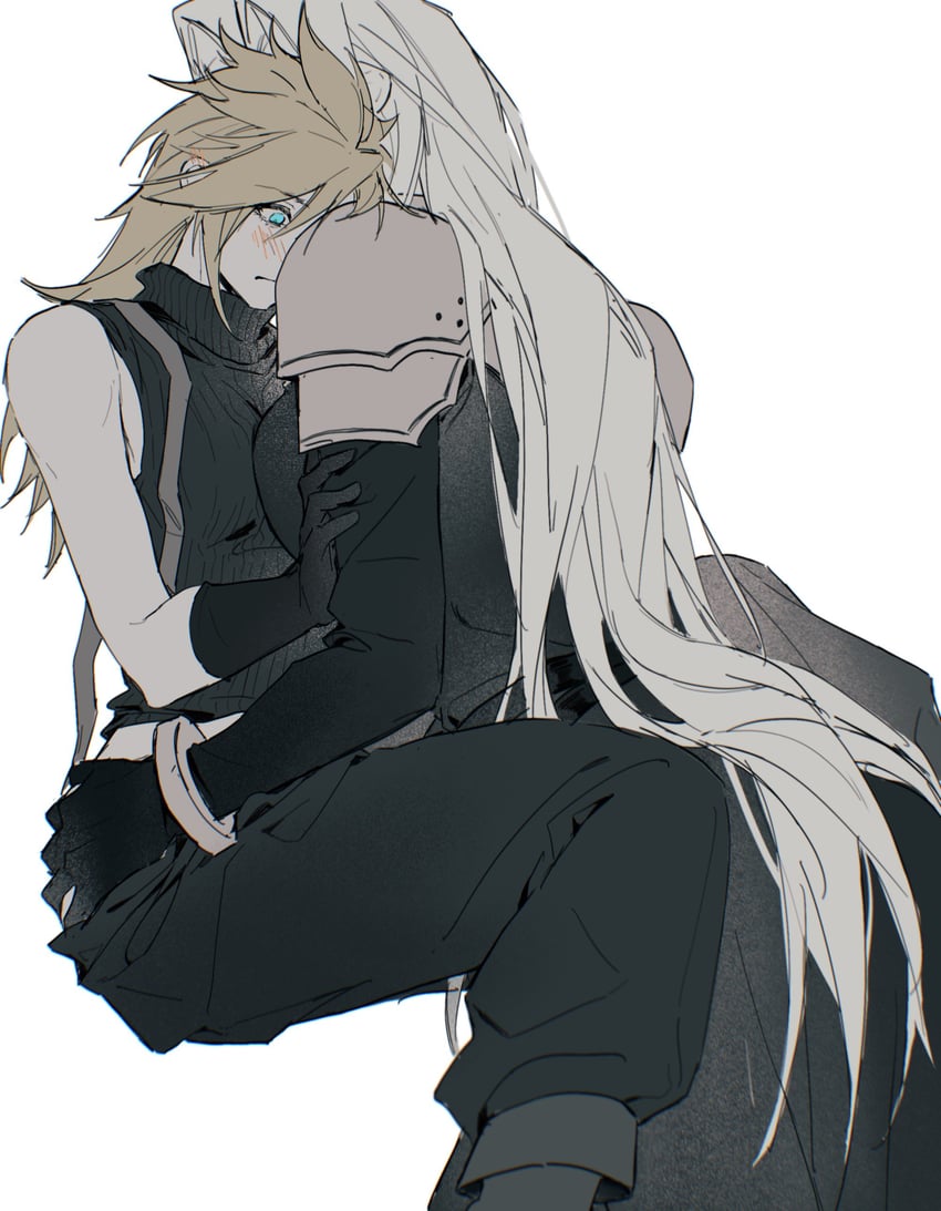 cloud strife and sephiroth (final fantasy and 2 more) drawn by raven9_k