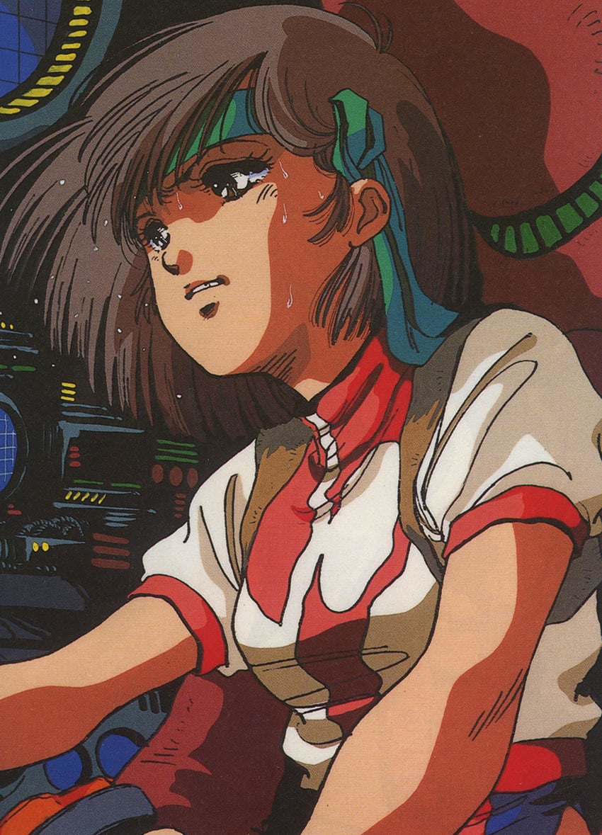 takaya noriko and gunbuster (top wo nerae!) drawn by mikimoto_haruhiko