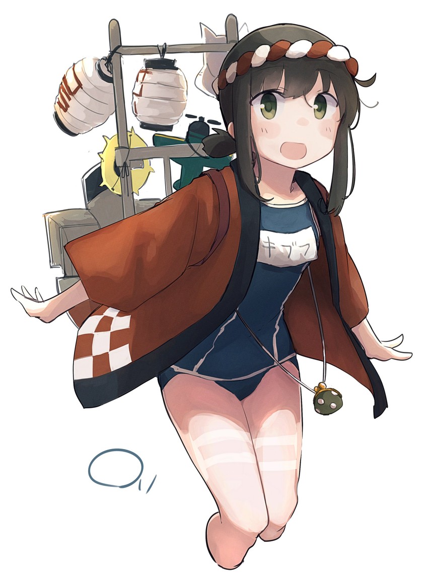 fubuki kai ni, enemy lifebuoy, and fubuki (kantai collection) drawn by ma_rukan