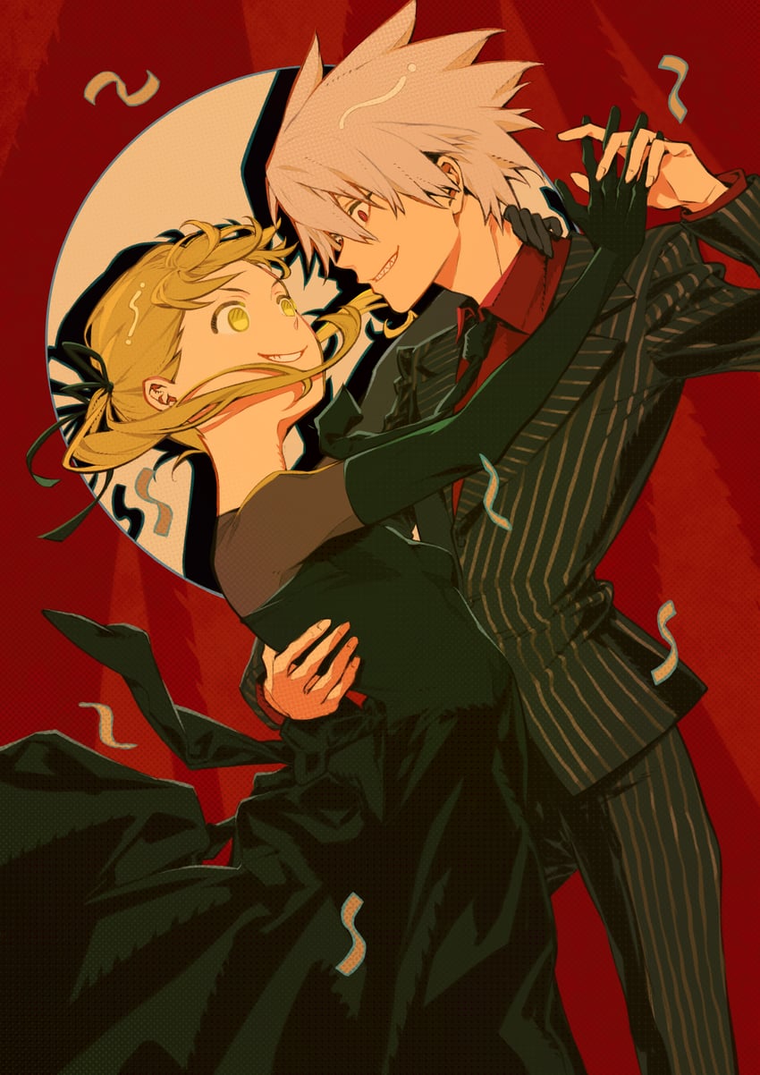 maka albarn and soul evans (soul eater) drawn by tuzaixia
