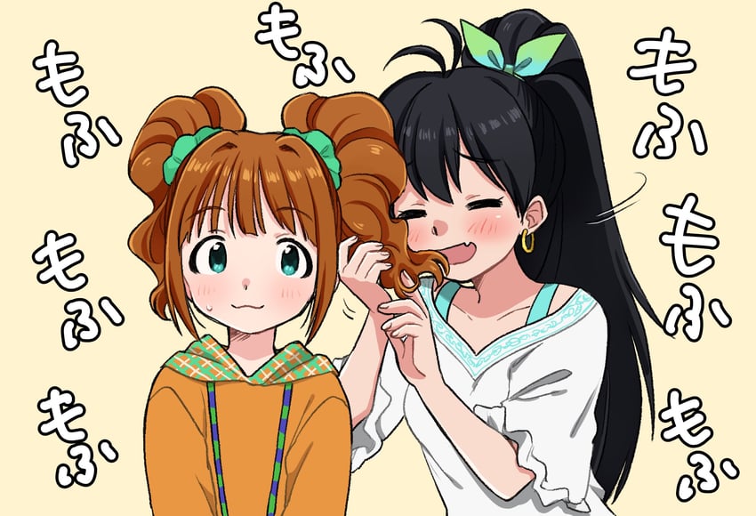 ganaha hibiki and takatsuki yayoi (idolmaster) drawn by naruse_ill