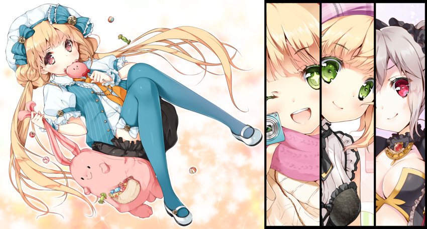 kanzaki ranko, futaba anzu, jougasaki rika, and miyamoto frederica (idolmaster and 1 more) drawn by miwabe_sakura