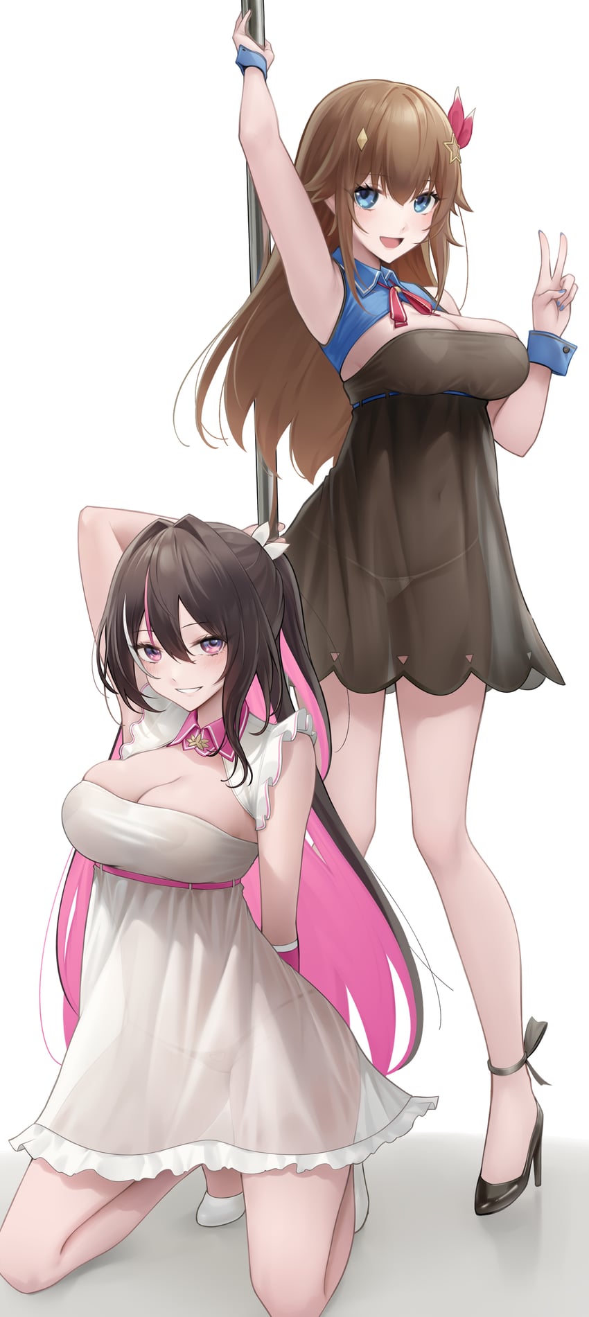 azki and tokino sora (hololive and 1 more) drawn by somebody_(leiking00)