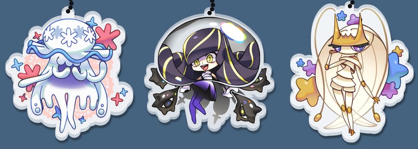 lusamine, nihilego, pheromosa, and lusamine fused (pokemon and 1 more) drawn by pinkgermy