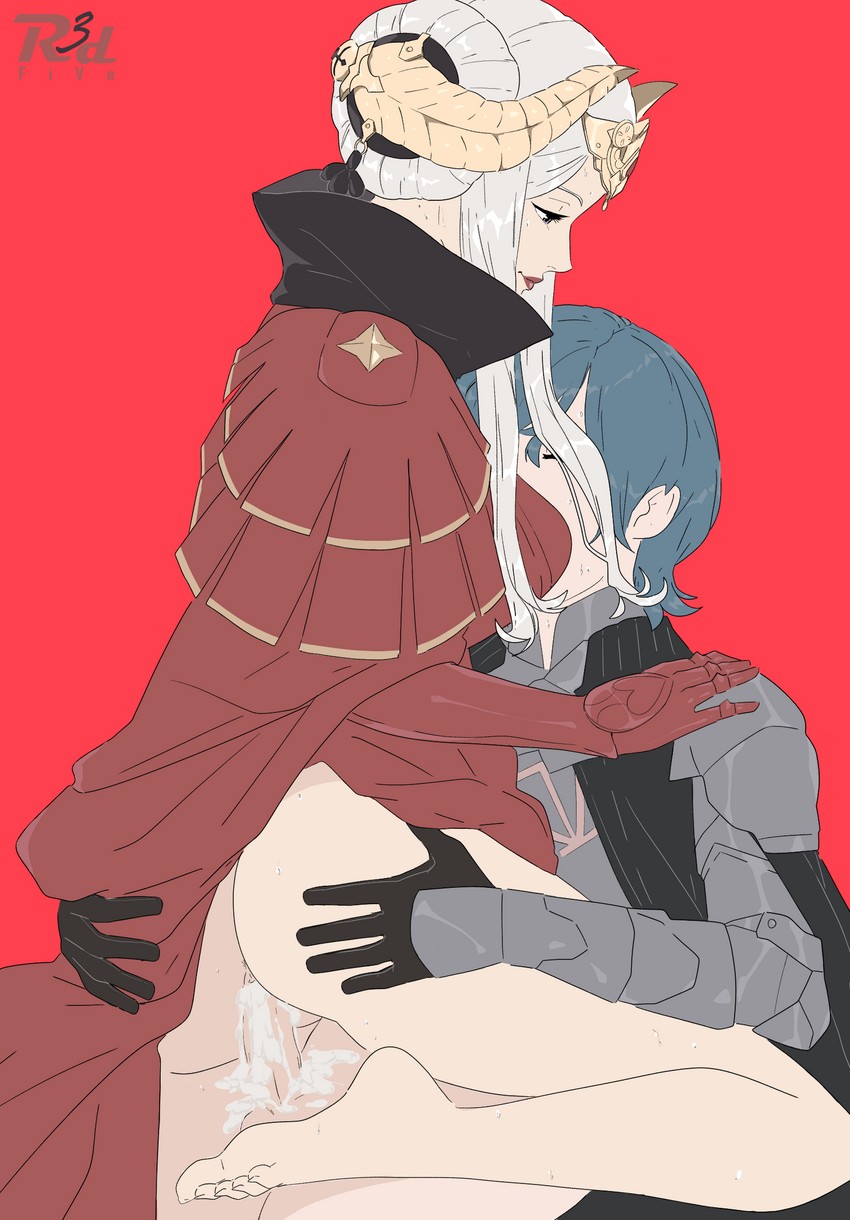 edelgard von hresvelg and male byleth (fire emblem and 1 more) drawn by r3dfive