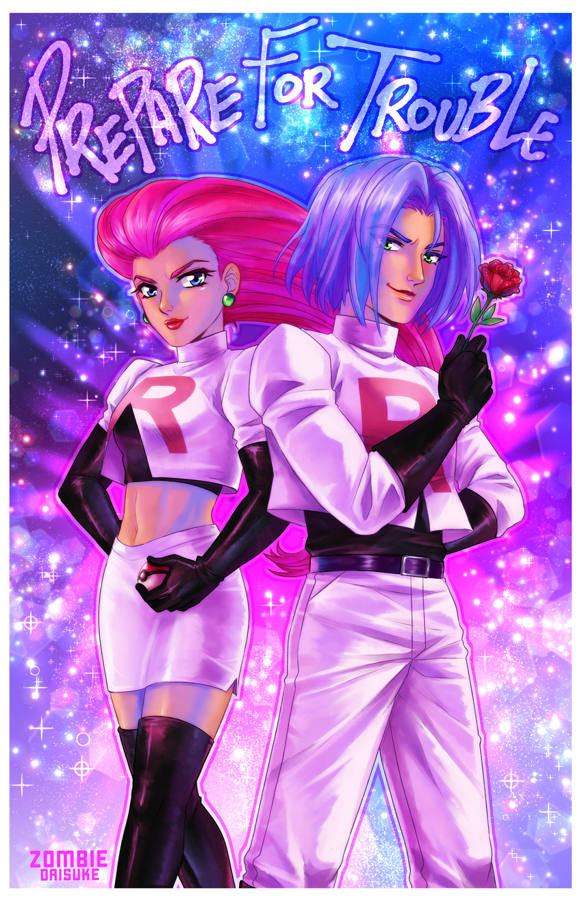 jessie and james (pokemon) drawn by zombiedaisuke
