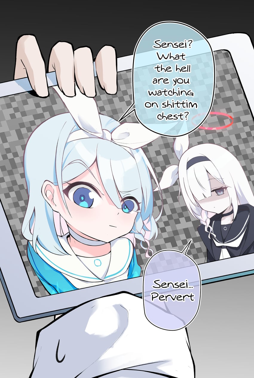 sensei, arona, and plana (blue archive) drawn by clover_dot_(clov_erd)