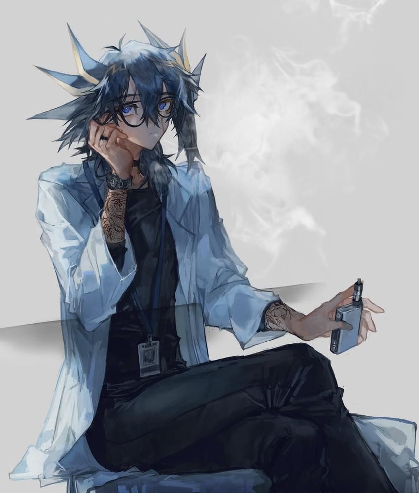 fudo yusei (yu-gi-oh! and 1 more) drawn by momentcorefly