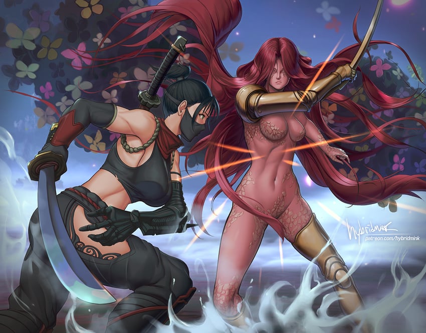 malenia blade of miquella and malenia goddess of rot (original and 3 more) drawn by hybridmink