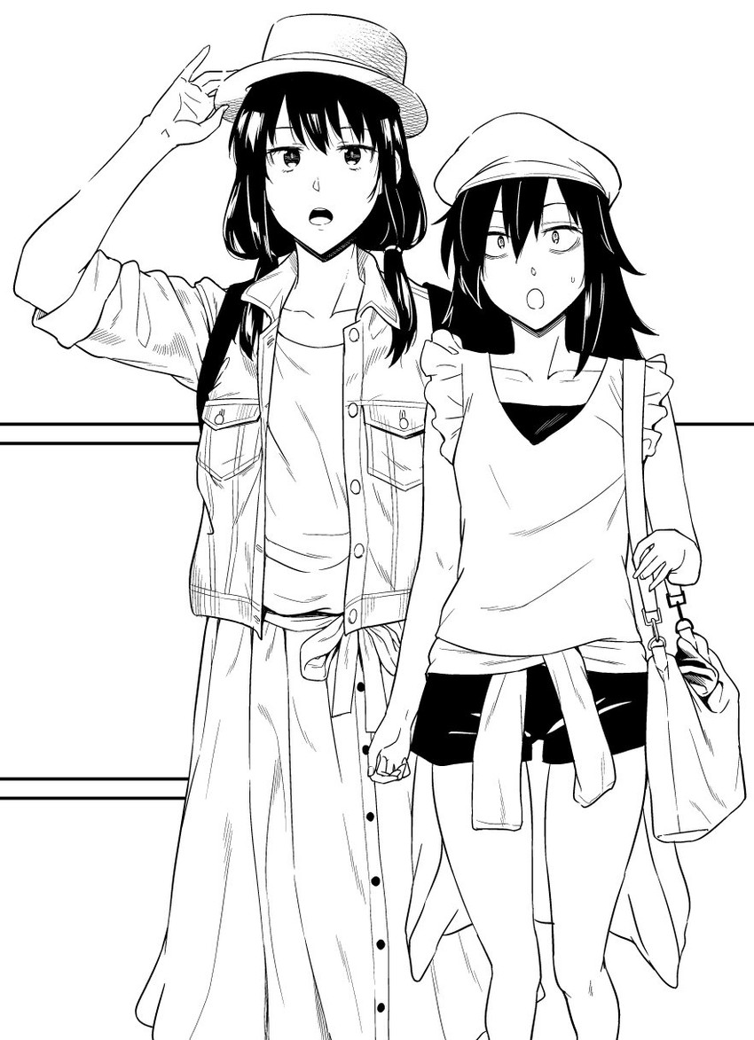 kuroki tomoko and tamura yuri (watashi ga motenai no wa dou kangaetemo omaera ga warui!) drawn by orikuchi_hirata