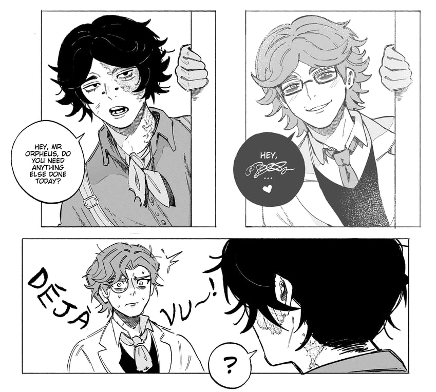 norton campbell, orpheus, and sam bourbon (identity v) drawn by iloveuorphy
