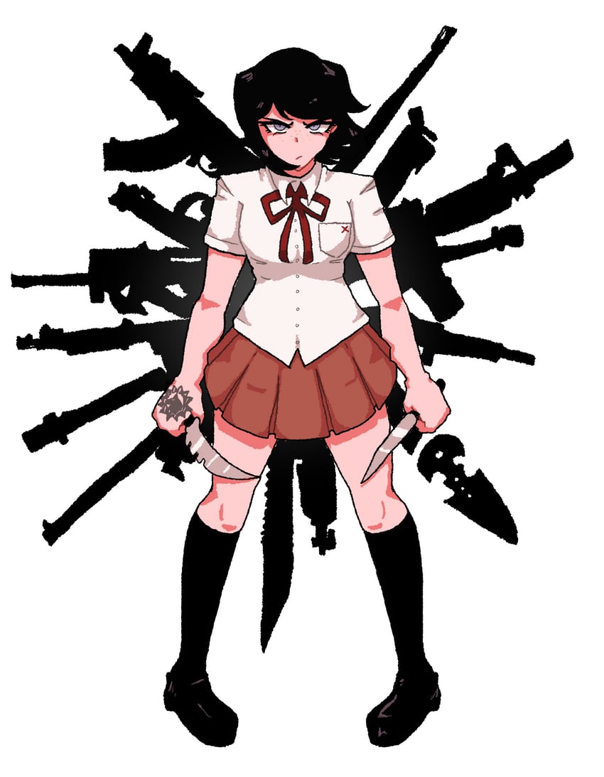 ikusaba mukuro (danganronpa and 1 more) drawn by princescar